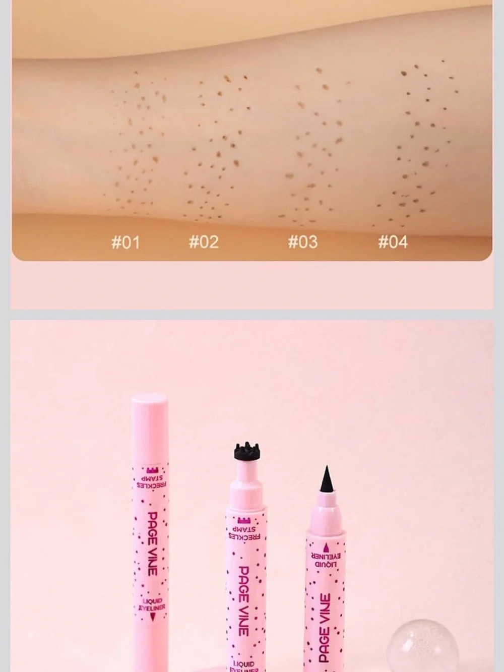 Liquid freckle stamp / Eyeliner - medium (Includes Stamp & Felt Tip)